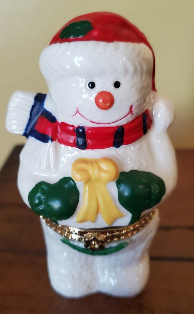 Snowman Trinket Box Holiday