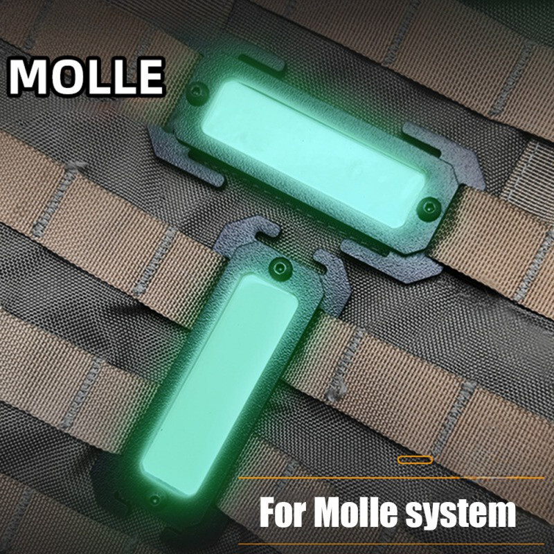 Tactical Night Riding Molle Luminous Patch Marker for Backpack