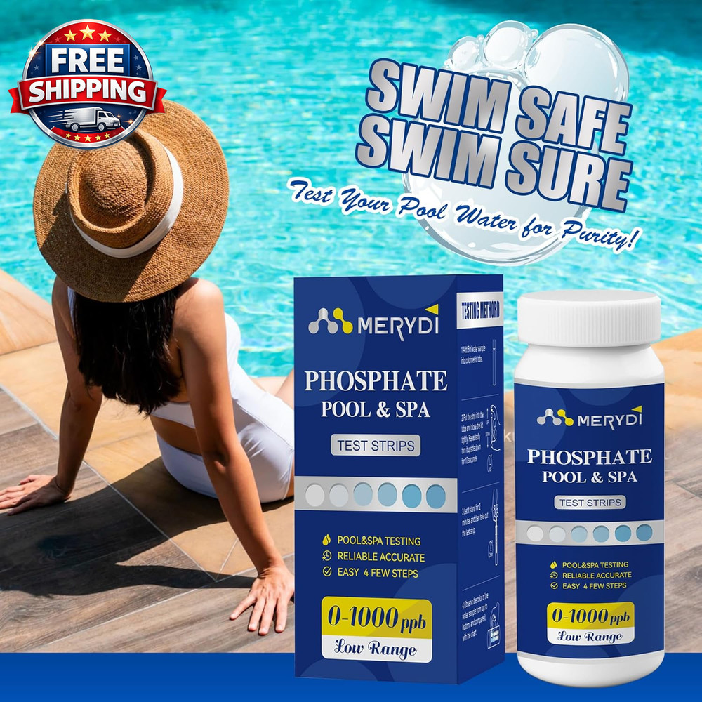 Phosphate Test Kit for Pool,50 Strips Phosphate Test Strip