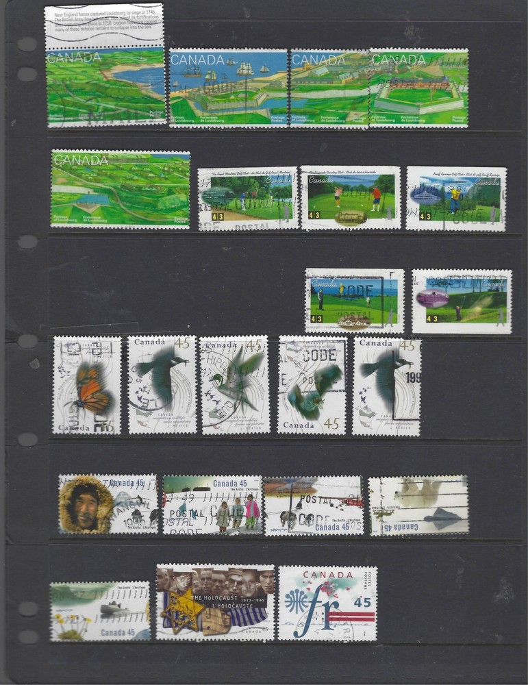 Canada 1994-1995 Used Collection 91 Different Stamps, $52