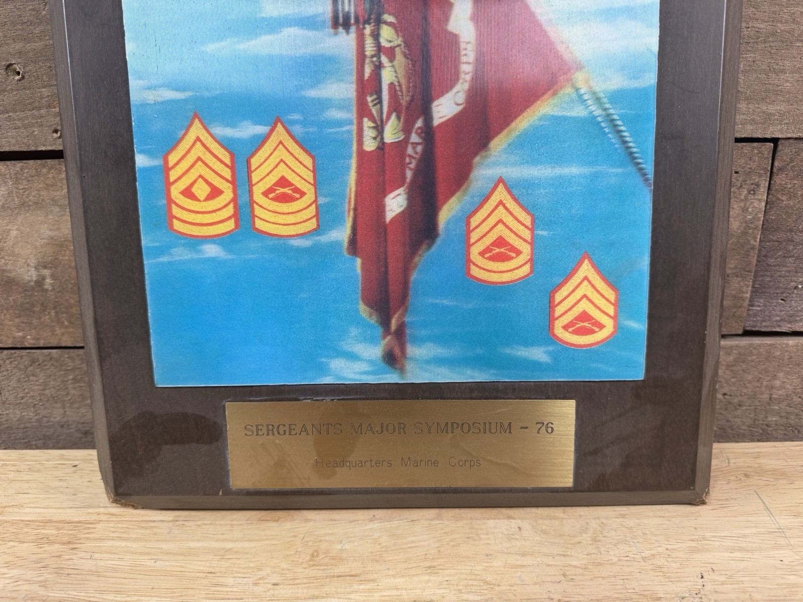 Vintage Sergeants Major Symposium-76 Headquarters Marine Corps Plaque Sign