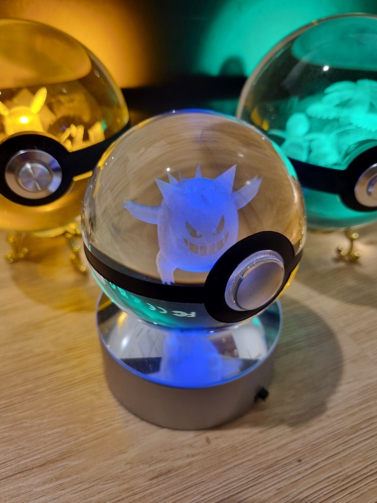 x3 Led Pokeball Night Light Lamp