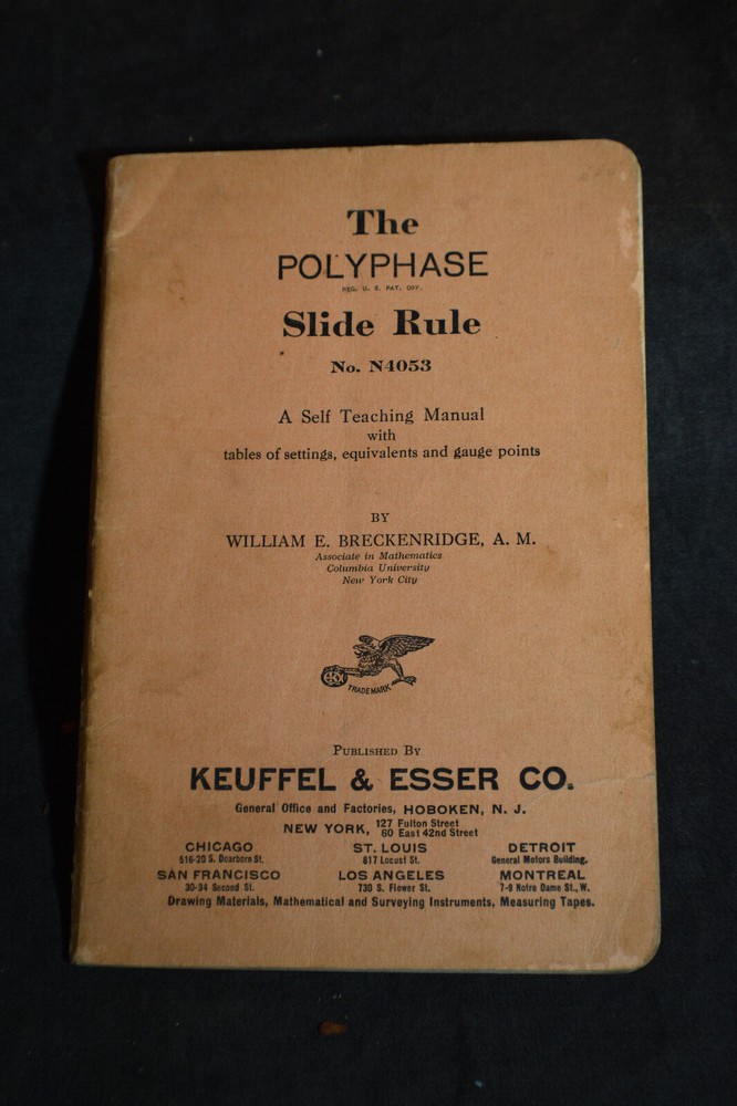 1944 The Polyphase Slide Rule No. N4053 Manual