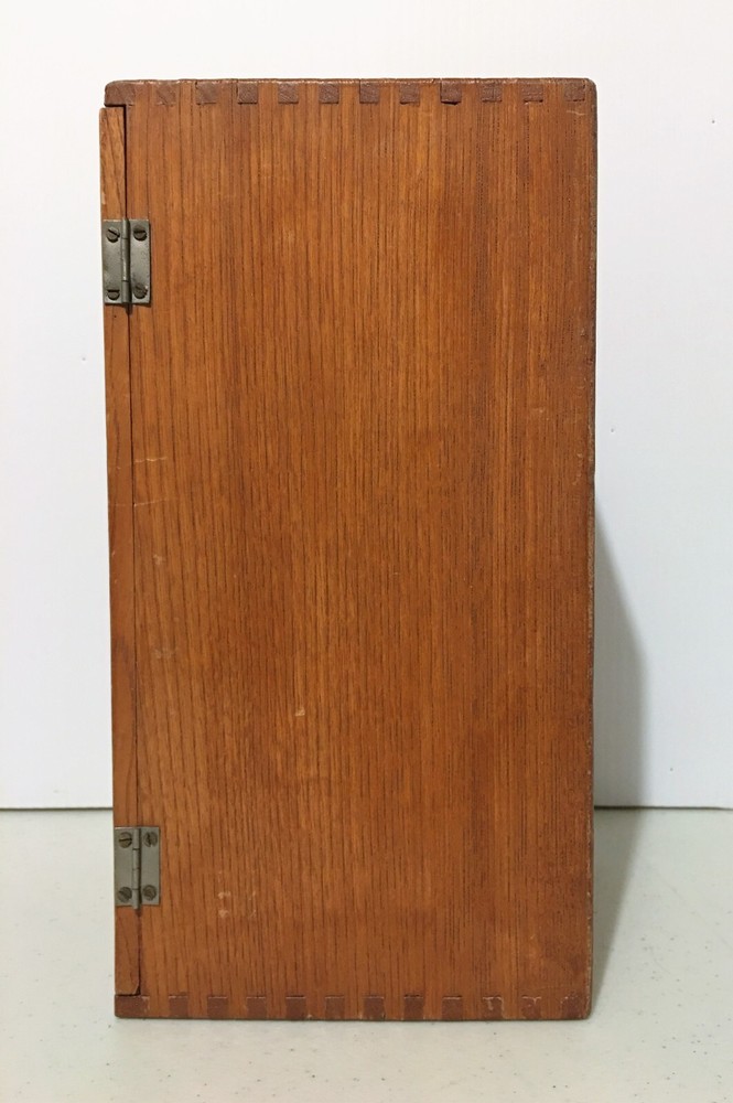 Tasco Microscope Deluxe Wood Case Box Japan