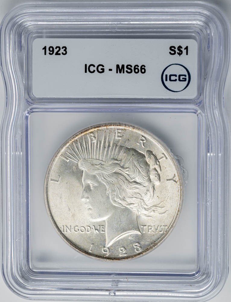 1923 Peace Silver Dollar $ MS66 ICG 951071-24