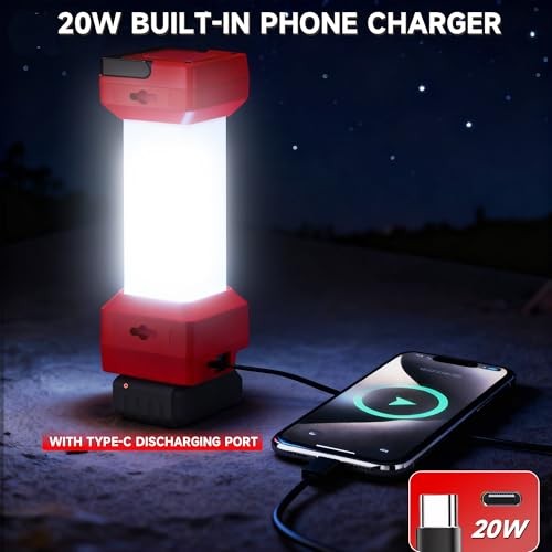 Cordless LED Work Light Camping Lantern for Milwaukee m18 Battery,2900LM