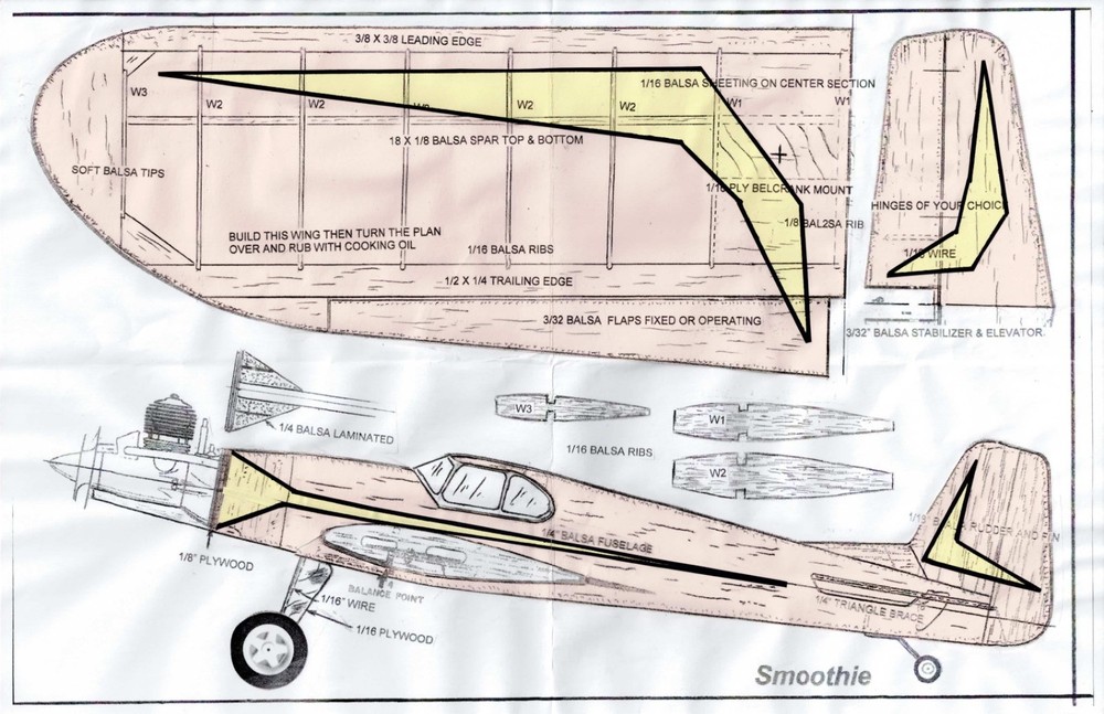 1/2 A profile version of Bob Palmers Smoothie  U-Control plans