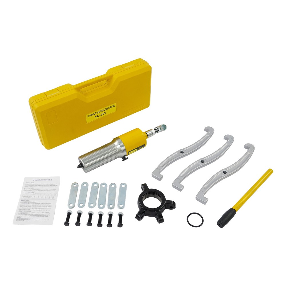 Yellow Hydraulic Bearing Puller,20T Hydraulic Puller Kit,3 Jaws Hydraulic Puller