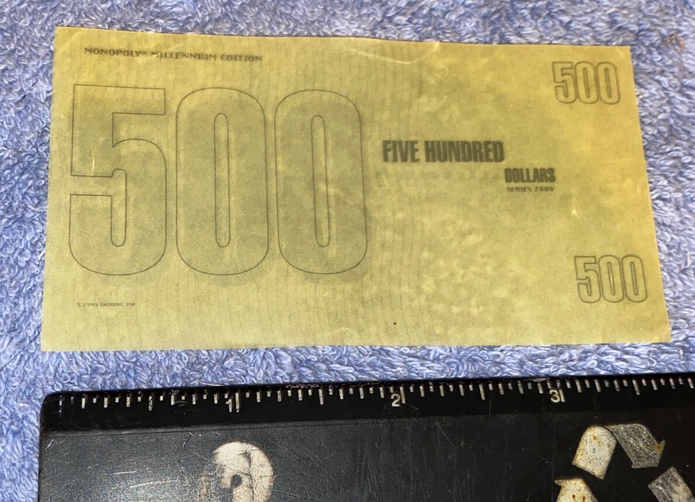 Monopoly Millennium Edition Replacement Game Pieces 18 $500 Bills