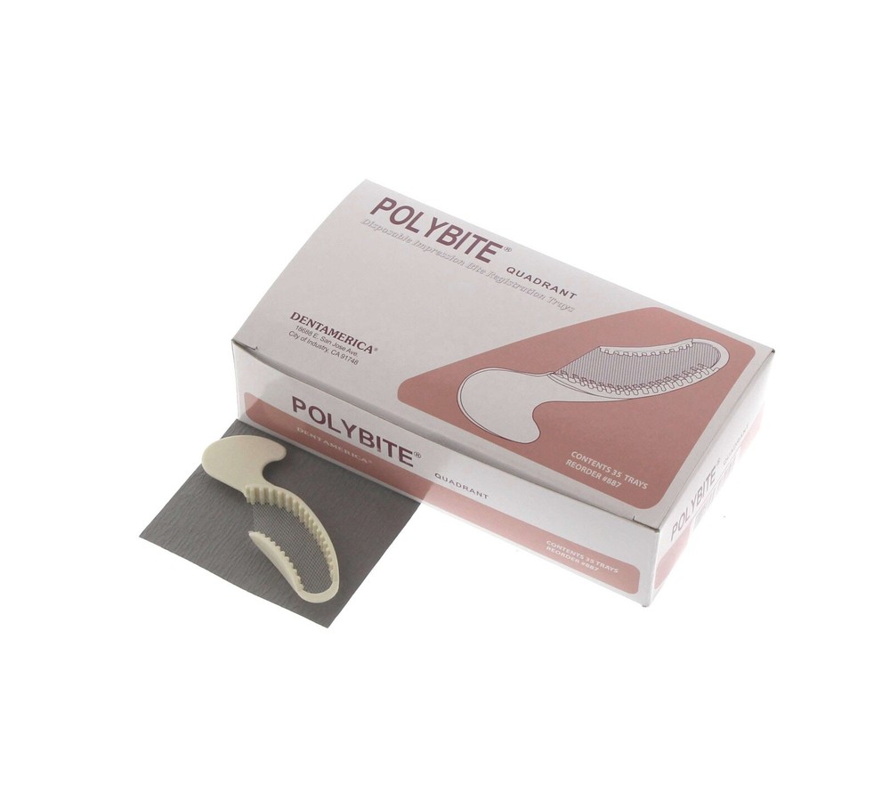 140pcs DentAmerica Polybite Disposable Impression Bite Trays–Quadrant