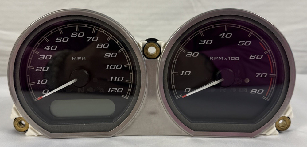 HARLEY DAVIDSON INSTRUMENT CLUSTER SPEEDOMETER TECHOMETER MPH BLACK 70900121A