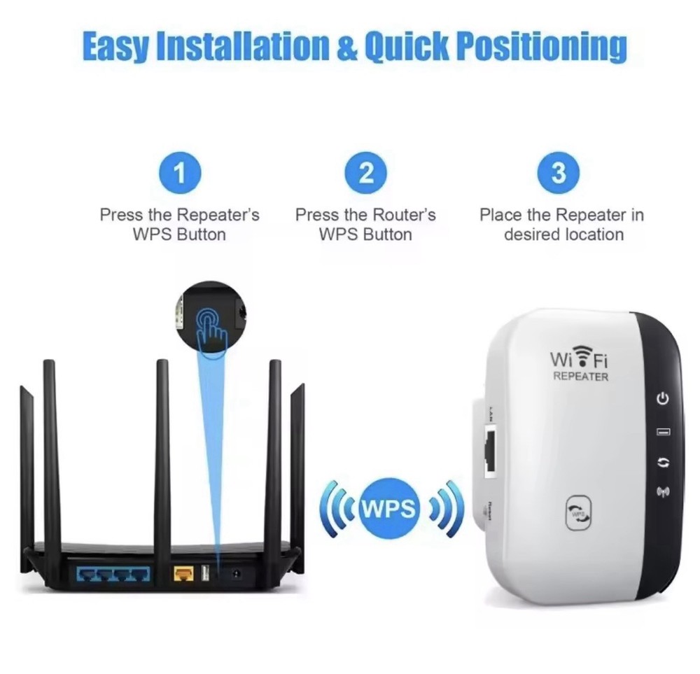 WiFi Range Extender InternetBooster Wireless Signal RepeaterWireless Amplifier