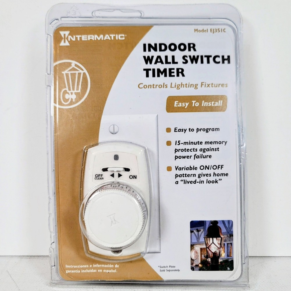 Intermatic Wall Switch Timer (EJ351C) 24 Hour Programmable White Sealed NEW