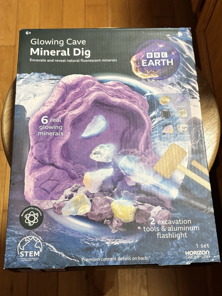 Glowing cave mineral dig from BBC Earth