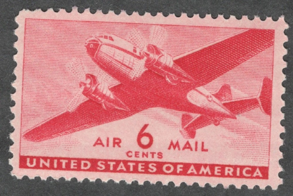 US. C25. 6c. Transport Plane, MNH. 1941.