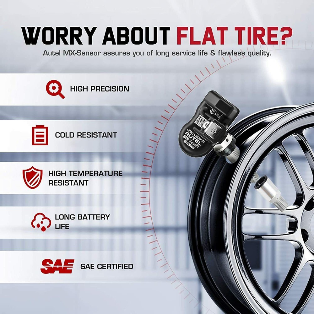 1 PACK MX-Sensor TPMS Tire Pressure Sensor 315MHz 433MHz Universal Programmable