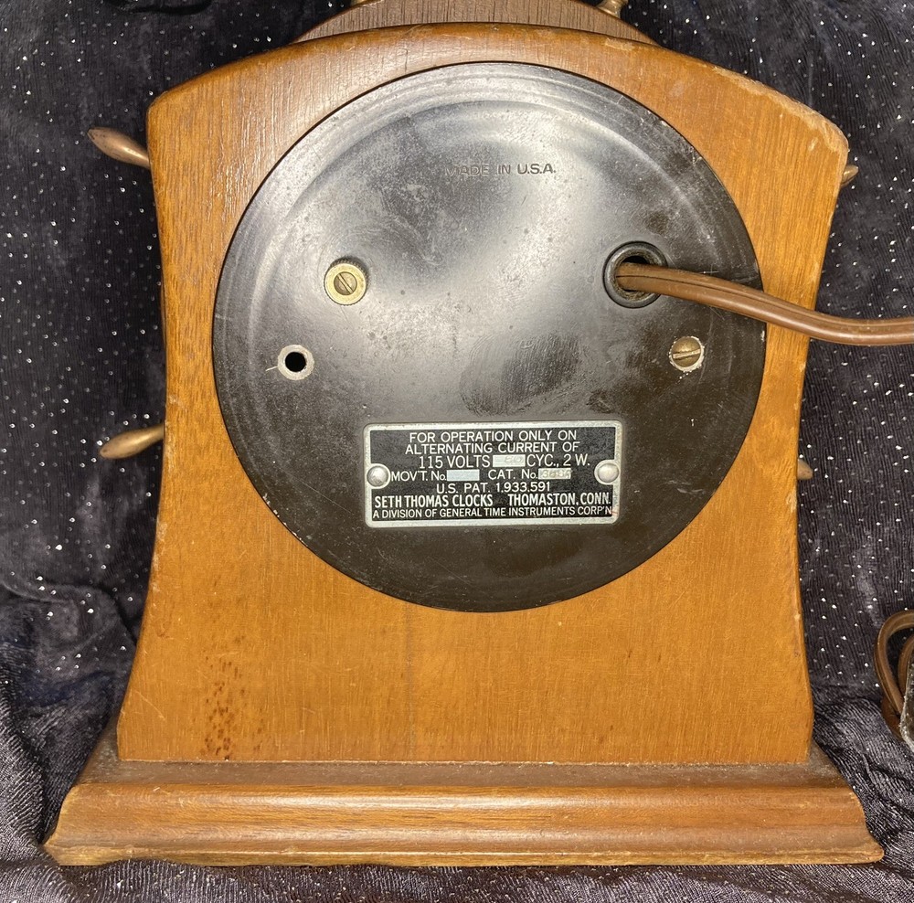 Seth Thomas Ship's WHEEL Electric Clock - Helmsman WORKING