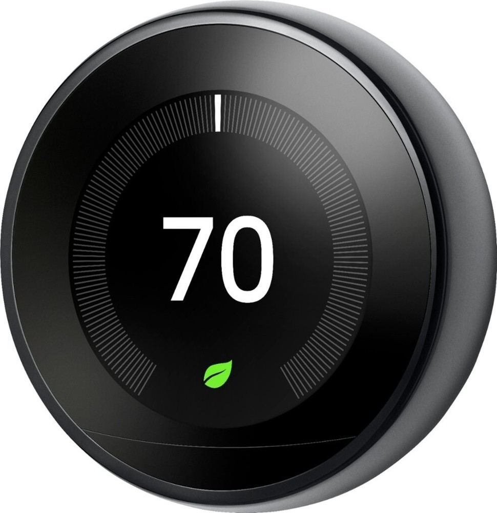 Black Google Nest 3rd Generation Learning Programmable Thermostat Kit T3016US A+