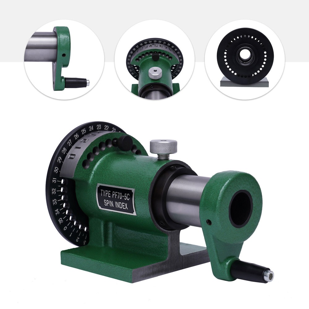 US 5C COLLET SPIN INDEX FIXTURE MILLING Machine Tool