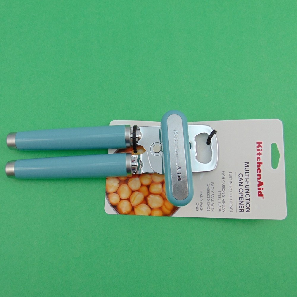 KitchenAid Multi-Function Can Opener w/ Bottle Opener w/ Ergonomic Handle Aqua