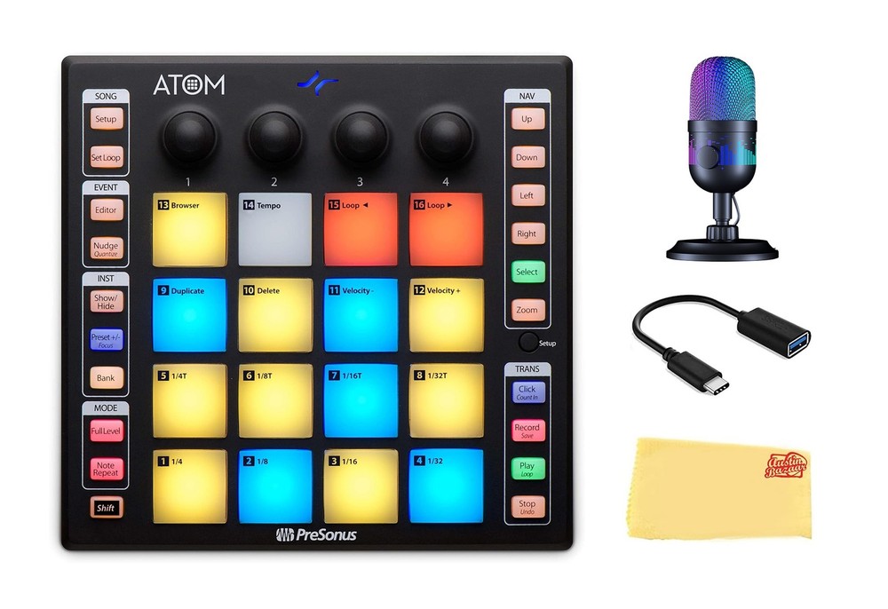 PreSonus ATOM Production and Performance MIDI Pad Controller w/ USB-C Adaptor