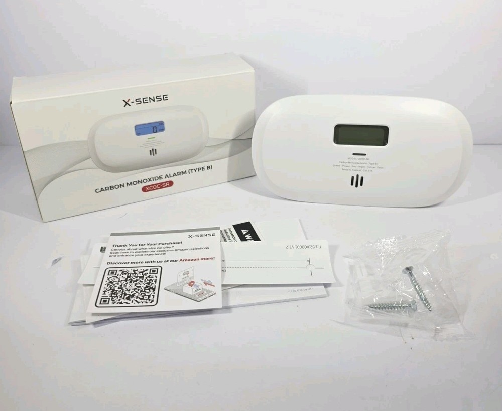 X-Sense Carbon Monoxide Detector, Replaceable Battery Powered CO Alarm Open Box