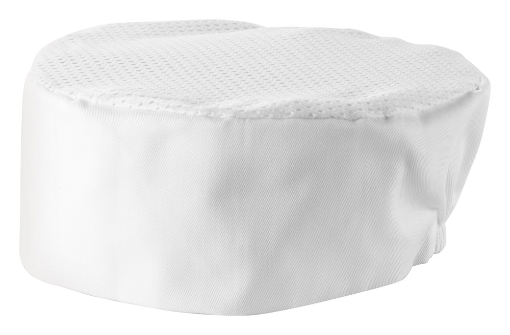 Ventilated Pillbox Hat, 3.5"H, White, X-Large (48 Each)