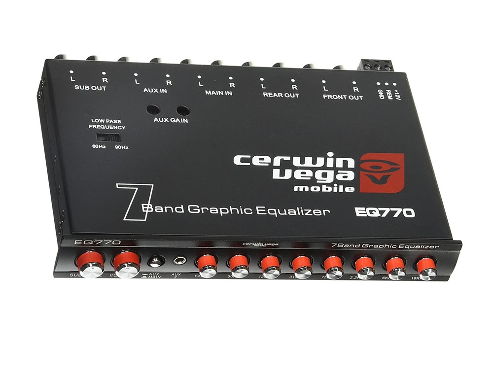 Cerwin Vega EQ770 7-Band Graphic Equalizer with Auxiliary Input+ Free Absolute E
