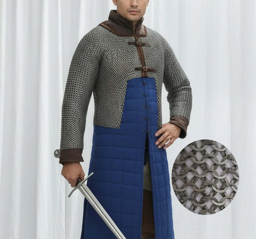 Medieval Chainmail Shirt – 9mm Flat Riveted & Washer for Medieval Event
