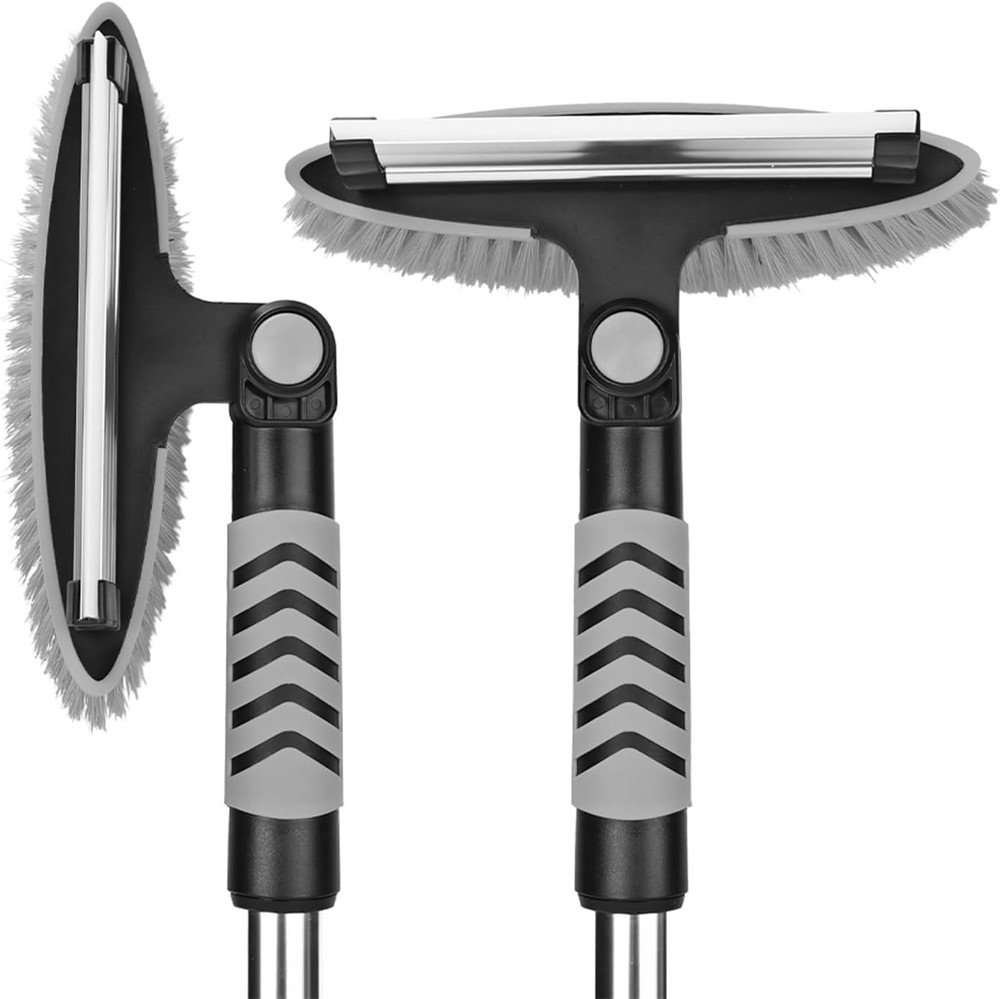 Lightweight Extendable Snow Tool - 42.4” Brush & Scraper for Winter Driving