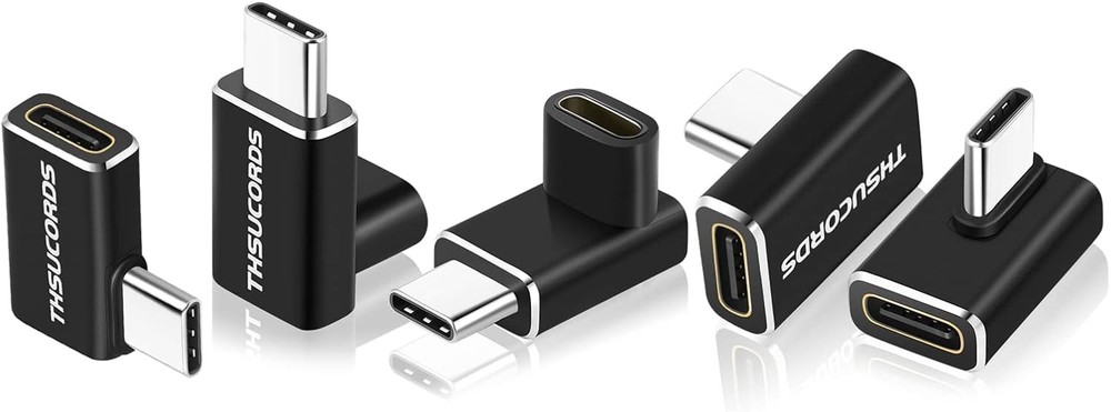 Right Angle USB C Extension Adapter 2 Pack, Left 90 Left&Right 2-PACK