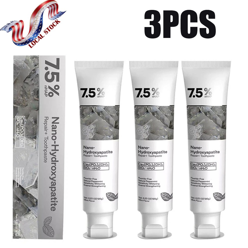 7.5% Hap Nano Hydroxyapatite Toothpaste Remove Deep Clean For Sensitive Teeth US