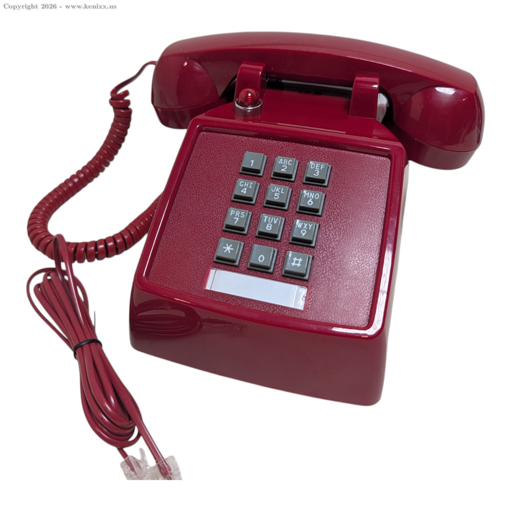 CORTELCO Red Vintage Push Button Phone