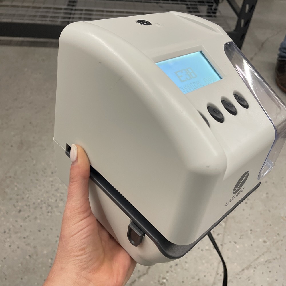 Lathem LT5000 Time Date Numbering Document Stamp, No Key, MECHANICAL ERROR MSG