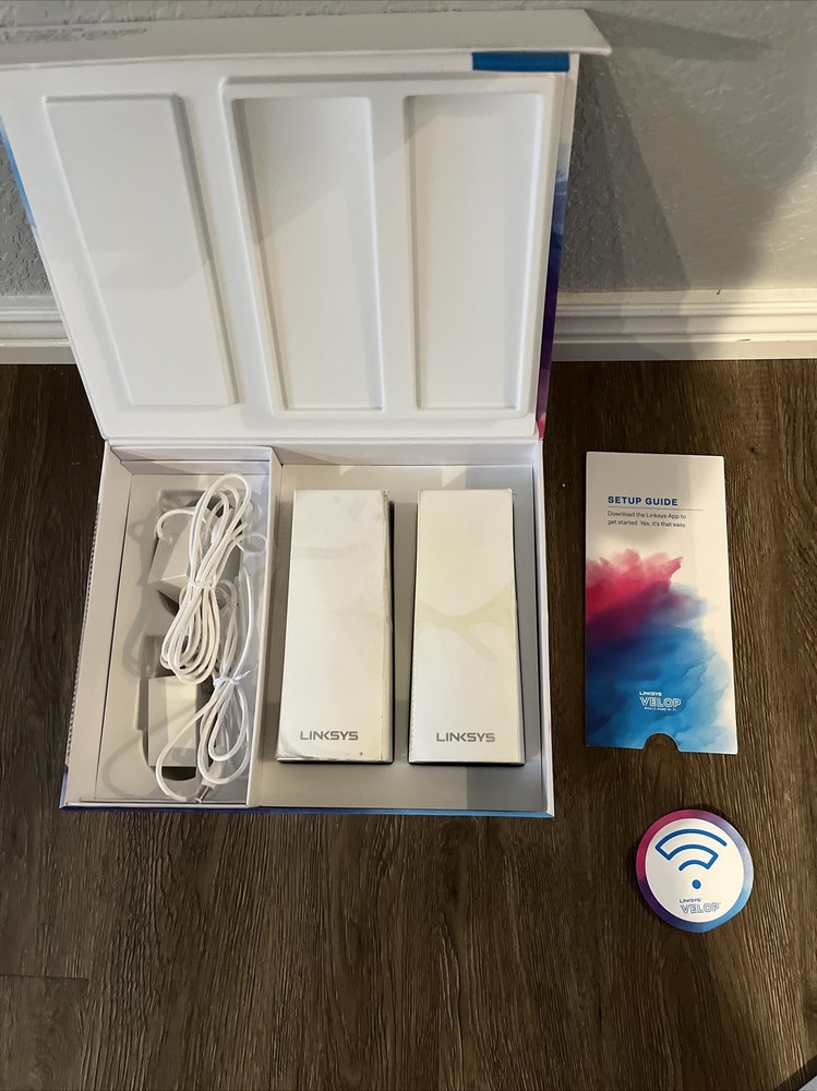 Linksys VELOP Mesh Wi-Fi Router, 2-pack White (WHW0302)