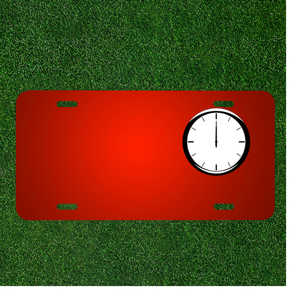 Custom Personalized License Plate With Add Names To Clock Time Twelve Hands