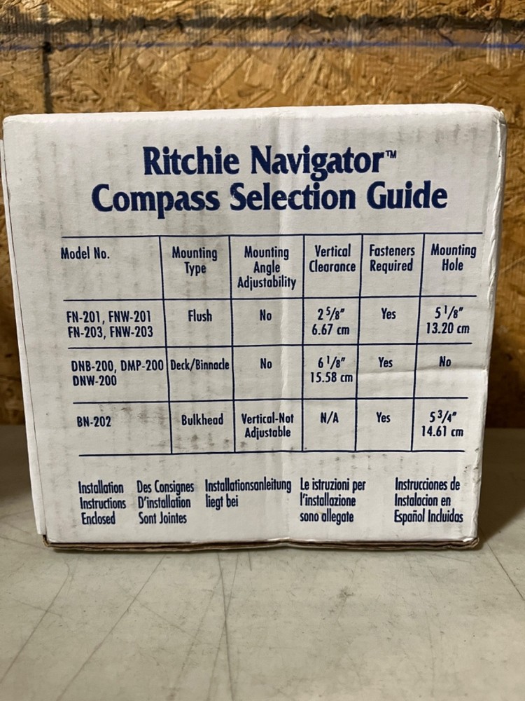Ritchie FN-203 Navigator Compass - Flush Mount - Black