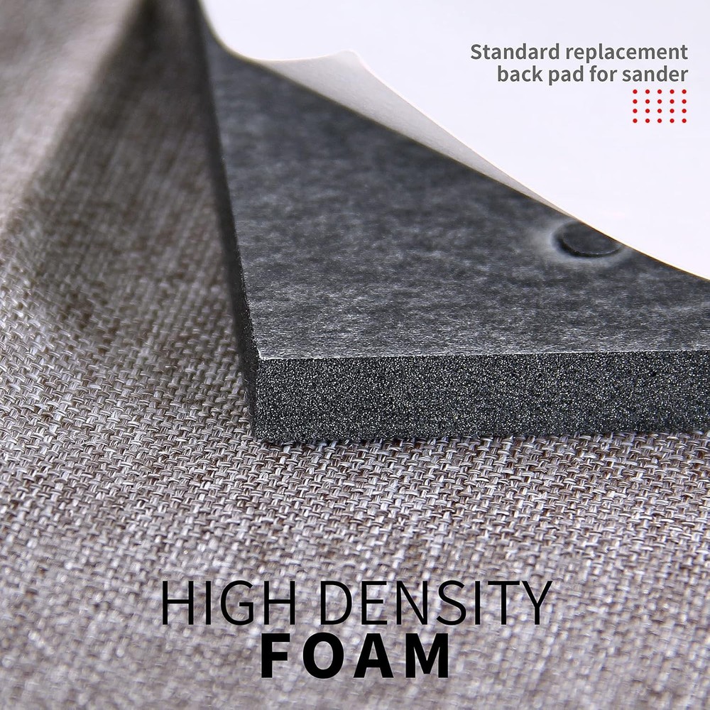 6 Pack Black Foam Sander Pad Replacement Self Adhesive Sponge Pads