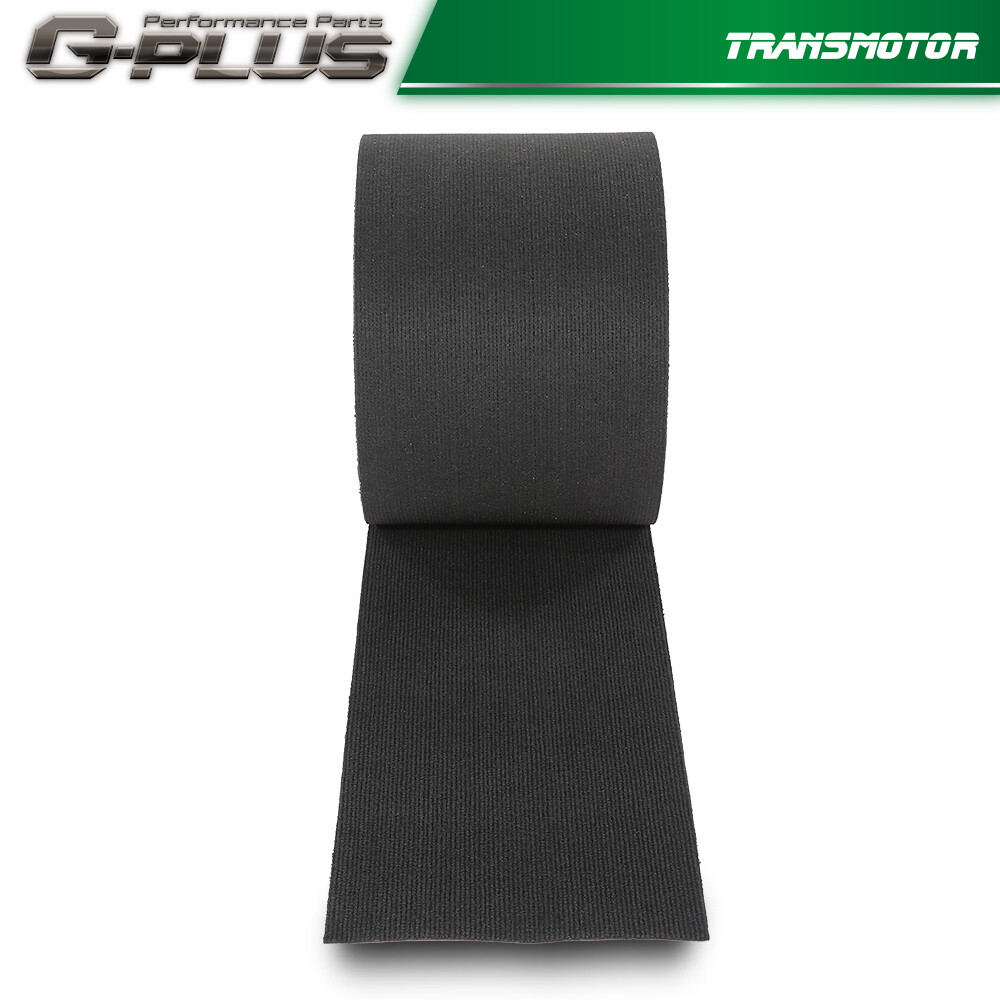 Black Ribbed Bunk Carpet / Marine Boat Trailer Runners / Outdoor - 12" x 100'