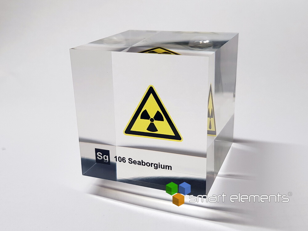 Acrylic Element cube 106 - Seaborgium - 50mm