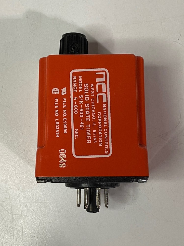 ONE (1) NCC Solid State Time Delay Relay S1K-00600-461 6-600 Sec (NEW)