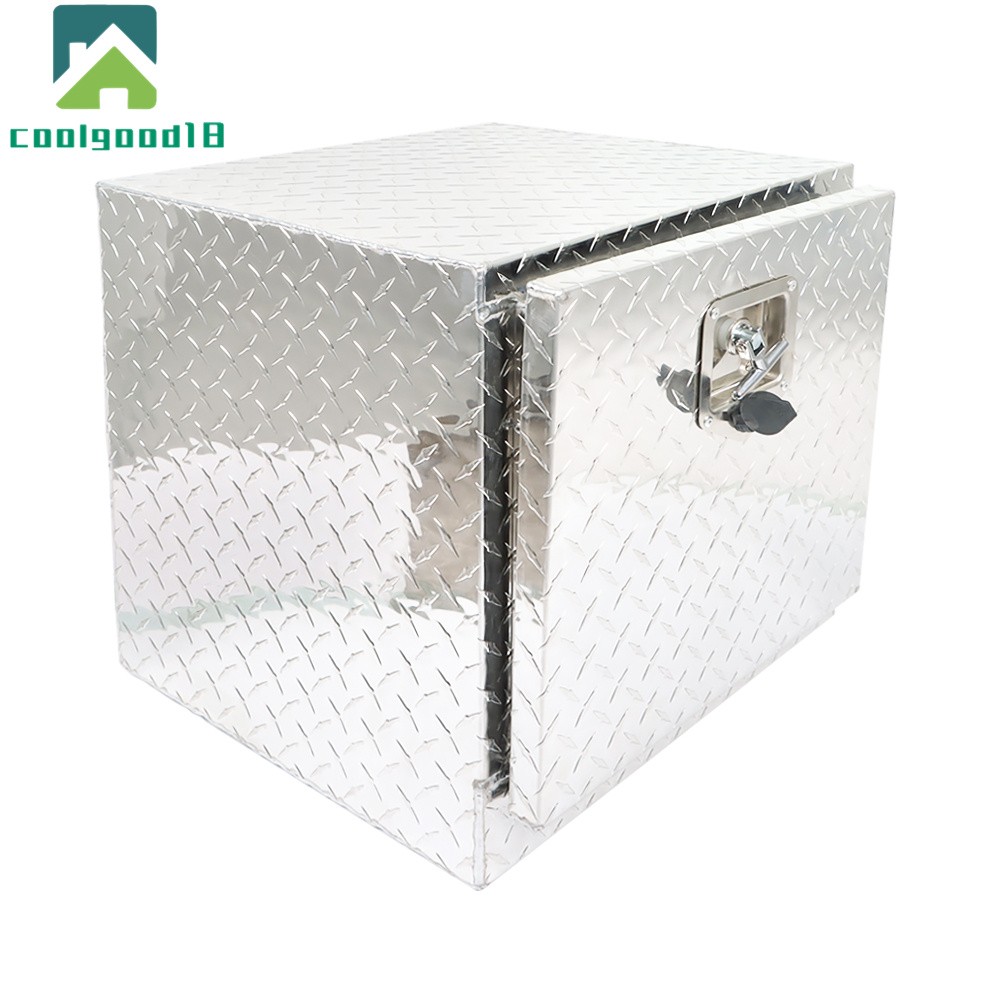 18" x 17"x 18" Silver Trailer Tool Box Heavy Duty Tool Storage Box with Lock