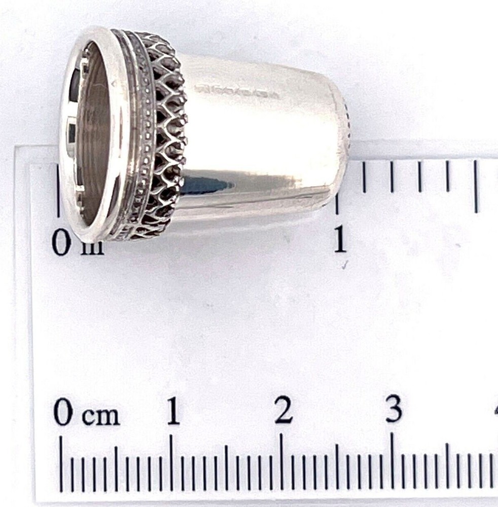 Plain Thimble Victorian Style 925 Sterling Silver English Hallmarks By