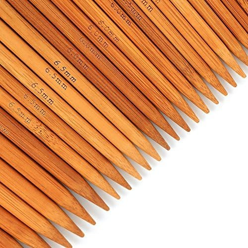 75 Pcs Double Pointed Knitting Needles Set, Carbonized Bamboo Knitting Needle...