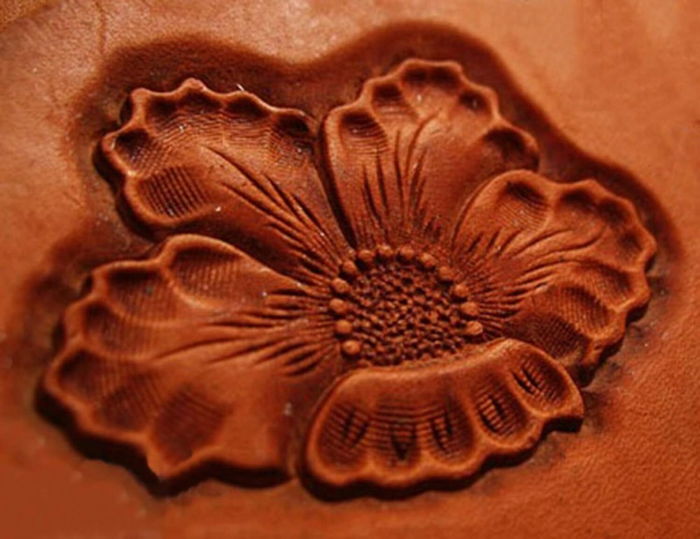 5cm Flower pattern leather working tools carving punches stamp craft NO.3
