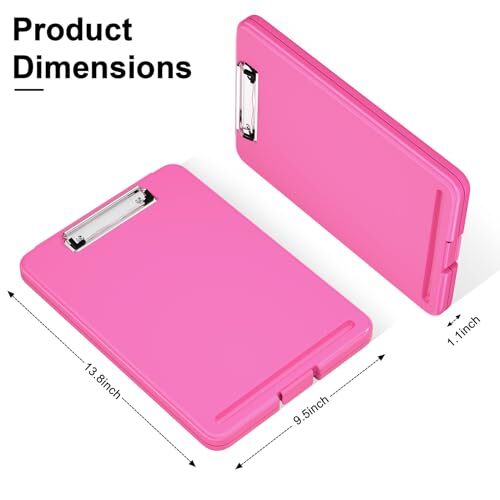 Clipboard with Storage, Open Nursing Clipboards Foldable Storage, Heavy Red