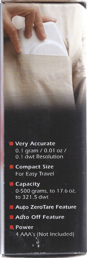 17 oz Compact Pocket/Travel Scale - AccuFit# MS-6290