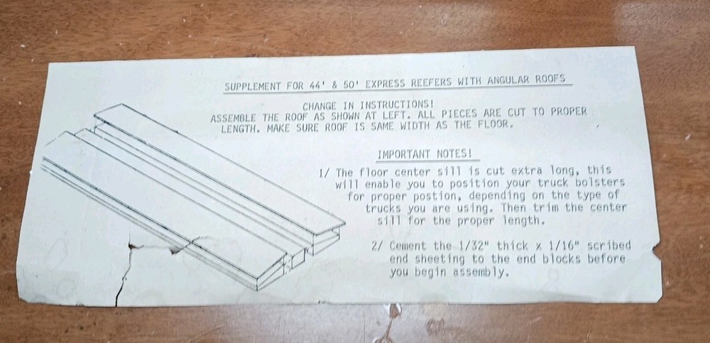 Vintage O Scale Train Instruction Sheets Lot Westbrook Main Line 1938-90s