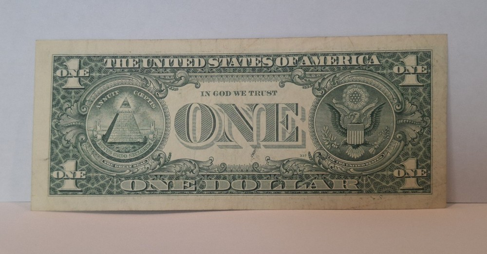1995 Washington Dollar Bill Error Misaligned And Ink Shift