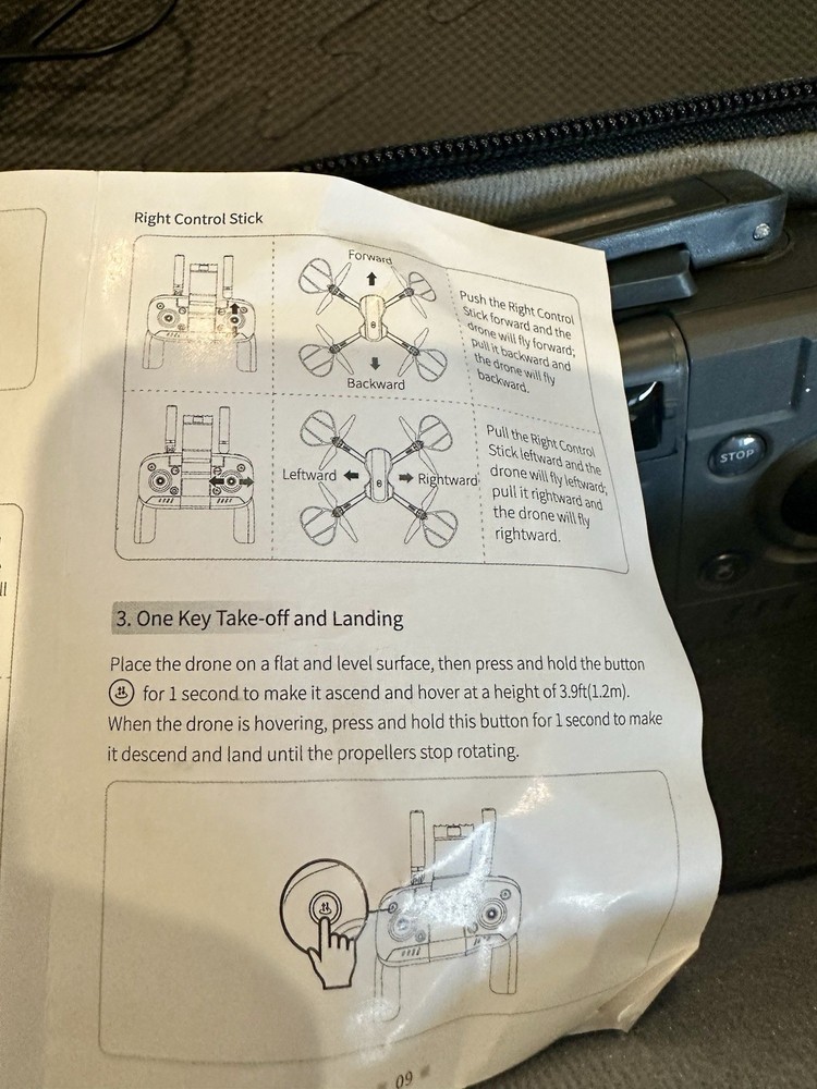 Snaptain E20 2.7K QHD Camera Foldable Drone Remote Controller USED THREE TIMES!!
